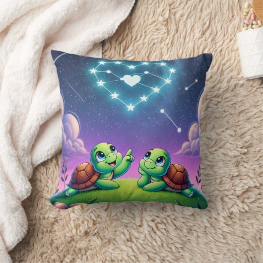 カメハート驚き クッション (ブランケット)