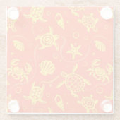 カメパターン ガラスコースター (裏面)