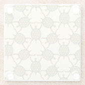 カメパターン ガラスコースター (裏面)