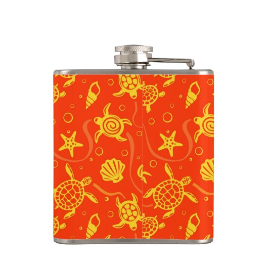 カメパターン フラスク (裏面)