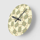 カメパターン ラウンド壁時計 (傾斜)