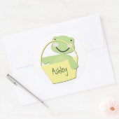 カメパーソナライズされたの名前タグ ラウンドシール (封筒)