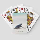 カメビーチの旅パーソナライズされた名 |自然 トランプ (裏面)