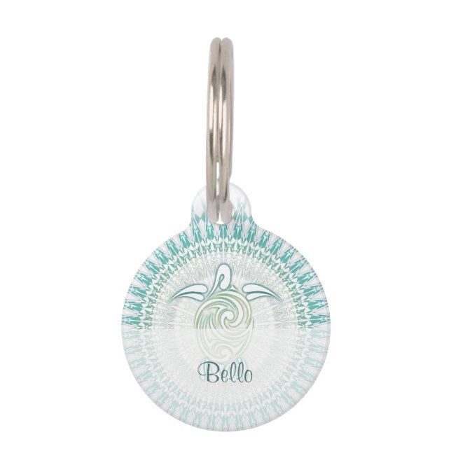 カメビーチスタイル ペット　ネームタグ (正面)