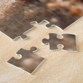 カメビーチ砂熱帯パームツリーズ海写真 ジグソーパズル (側面)