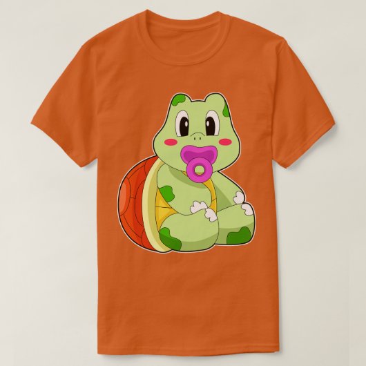 カメベビーおしゃぶり Tシャツ (デザイン正面)