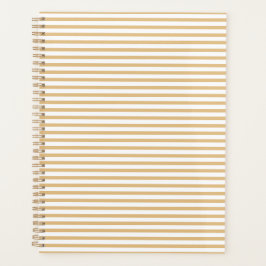 カメモダンルのベージュと白のパタストライプーン プランナー手帳