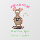 カメラおもしろいマンガイラストレーション付きネズミ ウィンドウサイン (シート)