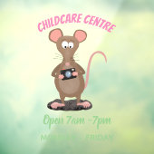 カメラおもしろいマンガイラストレーション付きネズミ ウィンドウサイン (シート3)