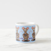 カメラおもしろいマンガイラストレーション付きネズミ エスプレッソカップ (正面右)