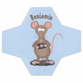 カメラおもしろいマンガイラストレーション付きネズミ サッカーボール (フラット)