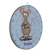 カメラおもしろいマンガイラストレーション付きネズミ ダーツボード (正面左)