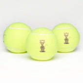 カメラおもしろいマンガイラストレーション付きネズミ テニスボール (マルチ)