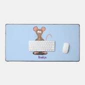 カメラおもしろいマンガイラストレーション付きネズミ デスクマット (キーボード&マウス)