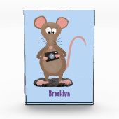 カメラおもしろいマンガイラストレーション付きネズミ フォトブロック (正面)