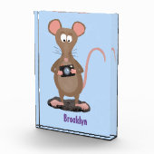 カメラおもしろいマンガイラストレーション付きネズミ フォトブロック (右)