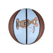 カメラおもしろいマンガイラストレーション付きネズミ ミニバスケットボール (縦)