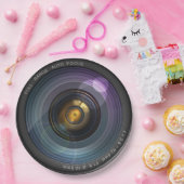 カメラおもしろいレンズ丸 ペーパープレート (パーティー)