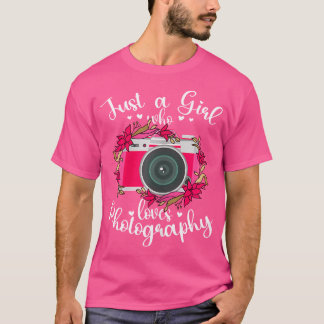 カメラが好きな女の子 ふざけた写真家 Tシャツ