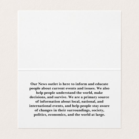 カメラで微笑むジャーナリスト 名刺 (内部フラット)