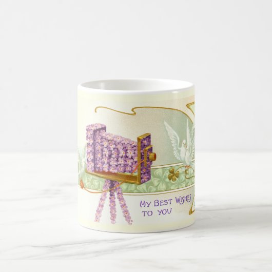 カメラと鳩 コーヒーマグカップ (中央)