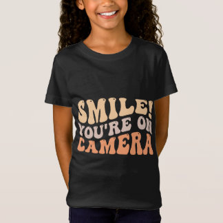 カメラに撮られてますよ ガールズTシャツ Tシャツ