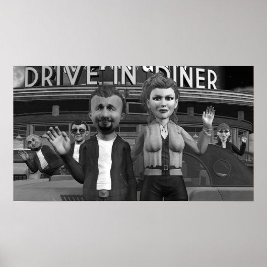 カメラに波 – 小さなポスター ポスター (正面)