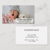 カメラのイラストを使用した現代の写真 名刺 (正面/裏面)