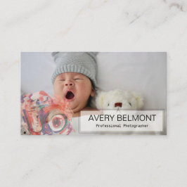 カメラのイラストを使用した現代の写真 名刺