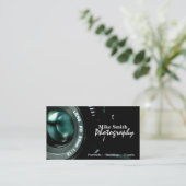 カメラのカメラマンの倍のサイドビジネスカード 名刺 (スタンド正面)
