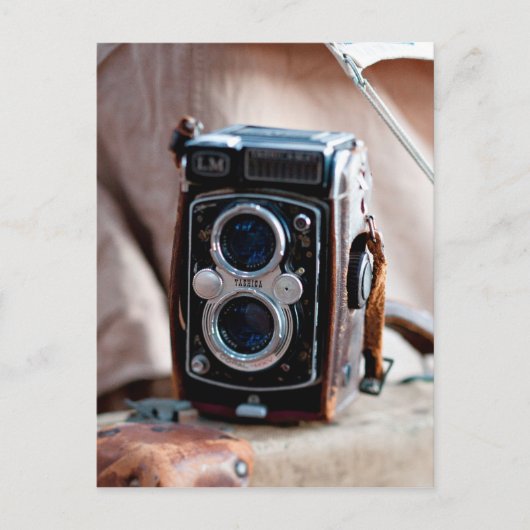 カメラのクローズアップアンティーク ポストカード (正面)