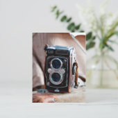 カメラのクローズアップアンティーク ポストカード (スタンド正面)