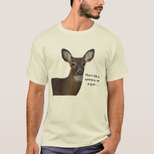 カメラのシカのTシャツとの狩り Tシャツ