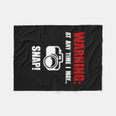 カメラのスナップ フリースブランケット (正面(横))