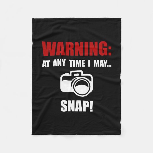 カメラのスナップ フリースブランケット (正面)