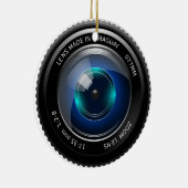 カメラのズームレンズの写真撮影のカメラマンのギフト セラミックオーナメント (右)