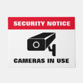 カメラのセキュリティ通知のフロア記号の書式 ドアマット (正面)