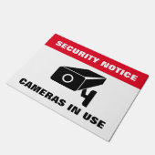 カメラのセキュリティ通知のフロア記号の書式 ドアマット (アングル)