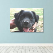 カメラのポーズをスモークポーズ キャンバスプリント (インサイチュ (ウッドフロア))