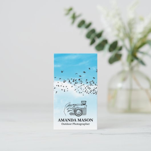 カメラの保持 | 空の鳥 名刺 (スタンド正面)