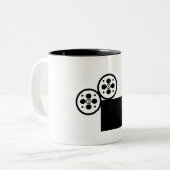 カメラの信号器11ozのマグ(白い) ツートーンマグカップ (正面左)