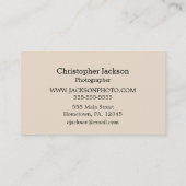 カメラの写真撮影の名刺 名刺 (裏面)