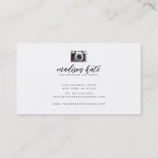カメラの名刺 |写真 名刺 (裏面)