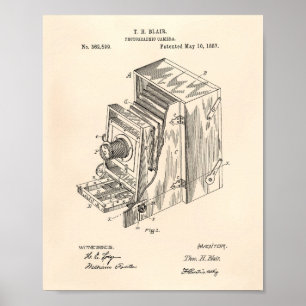 カメラの器具1887のパテントの芸術-古いPeper ポスター