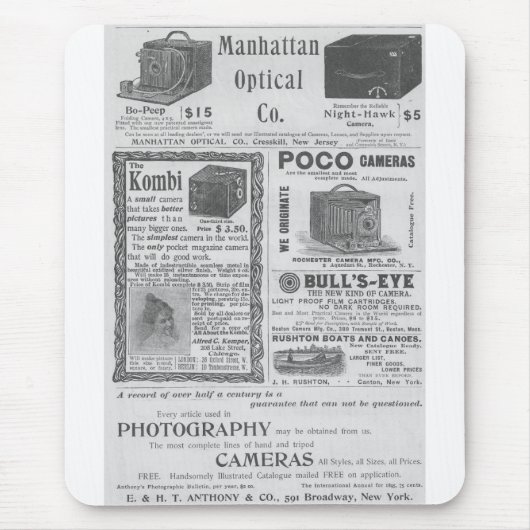 カメラの広告 マウスパッド (正面)