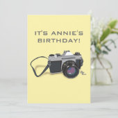 カメラの誕生日招待状 招待状 (スタンド正面)