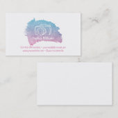 カメラの銀河系の水彩画の女性カメラマン 名刺 (正面/裏面)