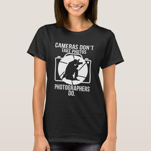 カメラは写真を撮らない写真家は Tシャツ (正面)