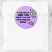 カメラは研究目的のみ ラウンドシール (バッグ)