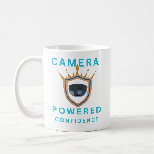 カメラを手に自信を持って コーヒーマグカップ (左)